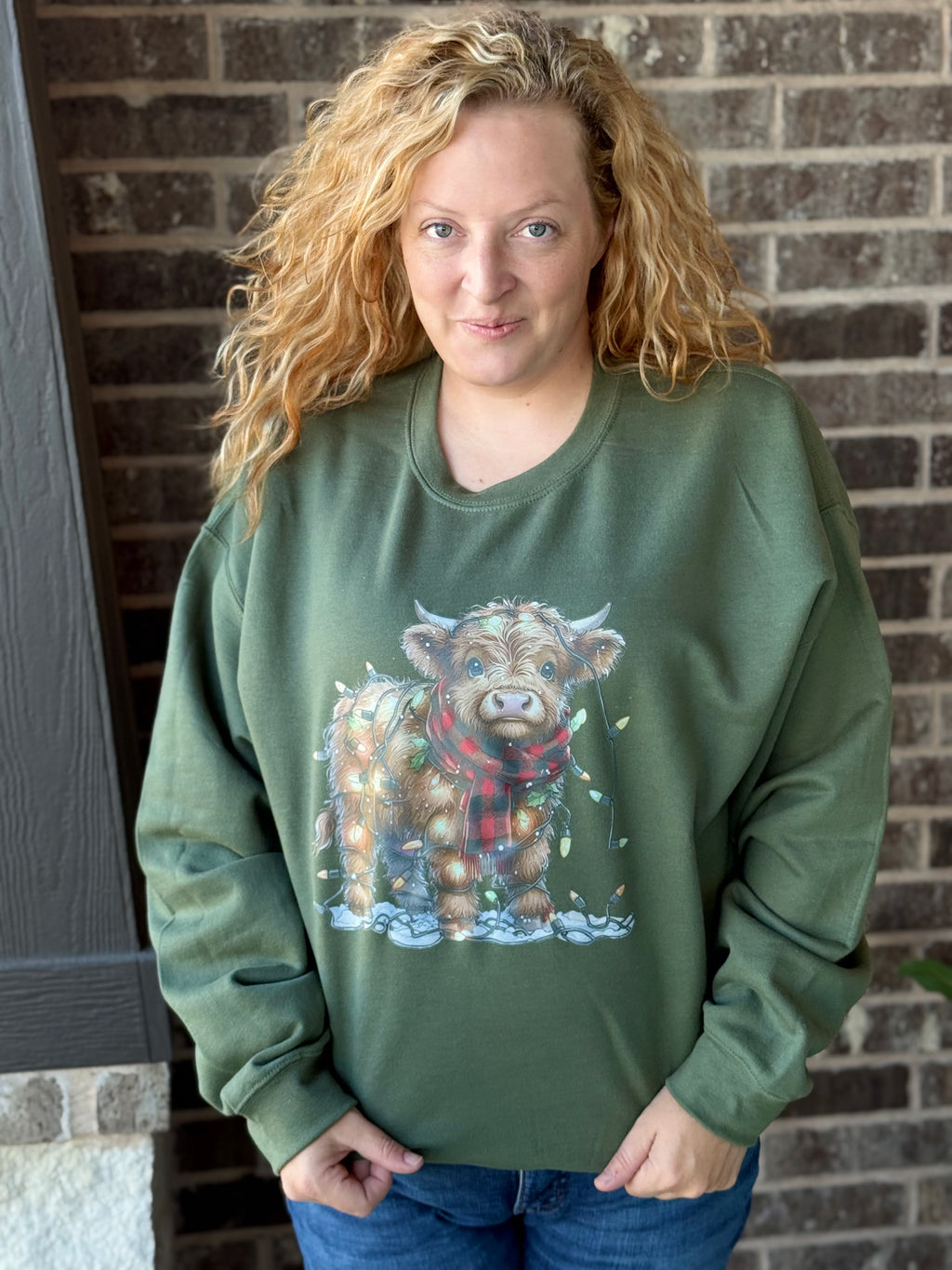 Christmas Highland Cow Sweatshirt