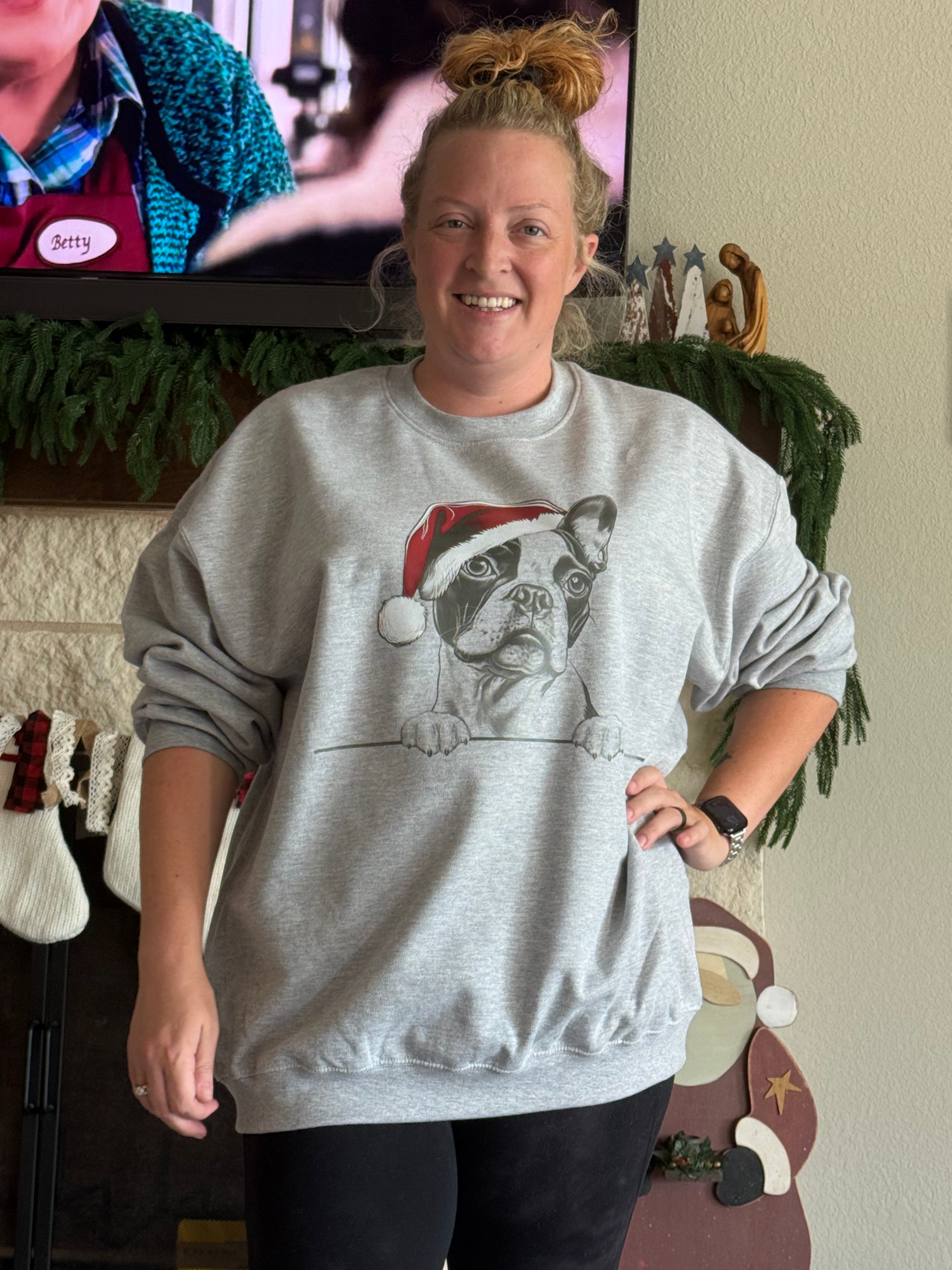 Santa Hat Doggy Graphic