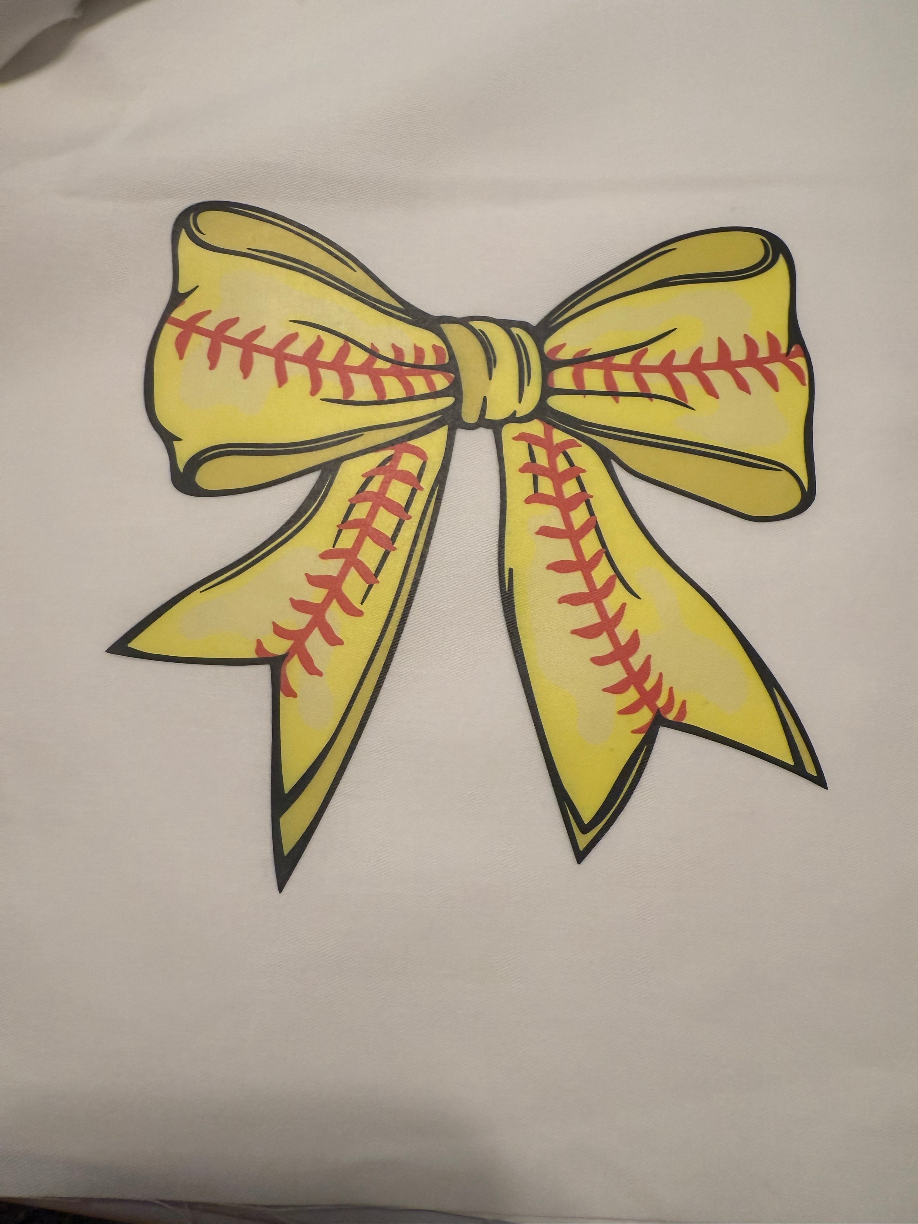 Coquette Bow Softball