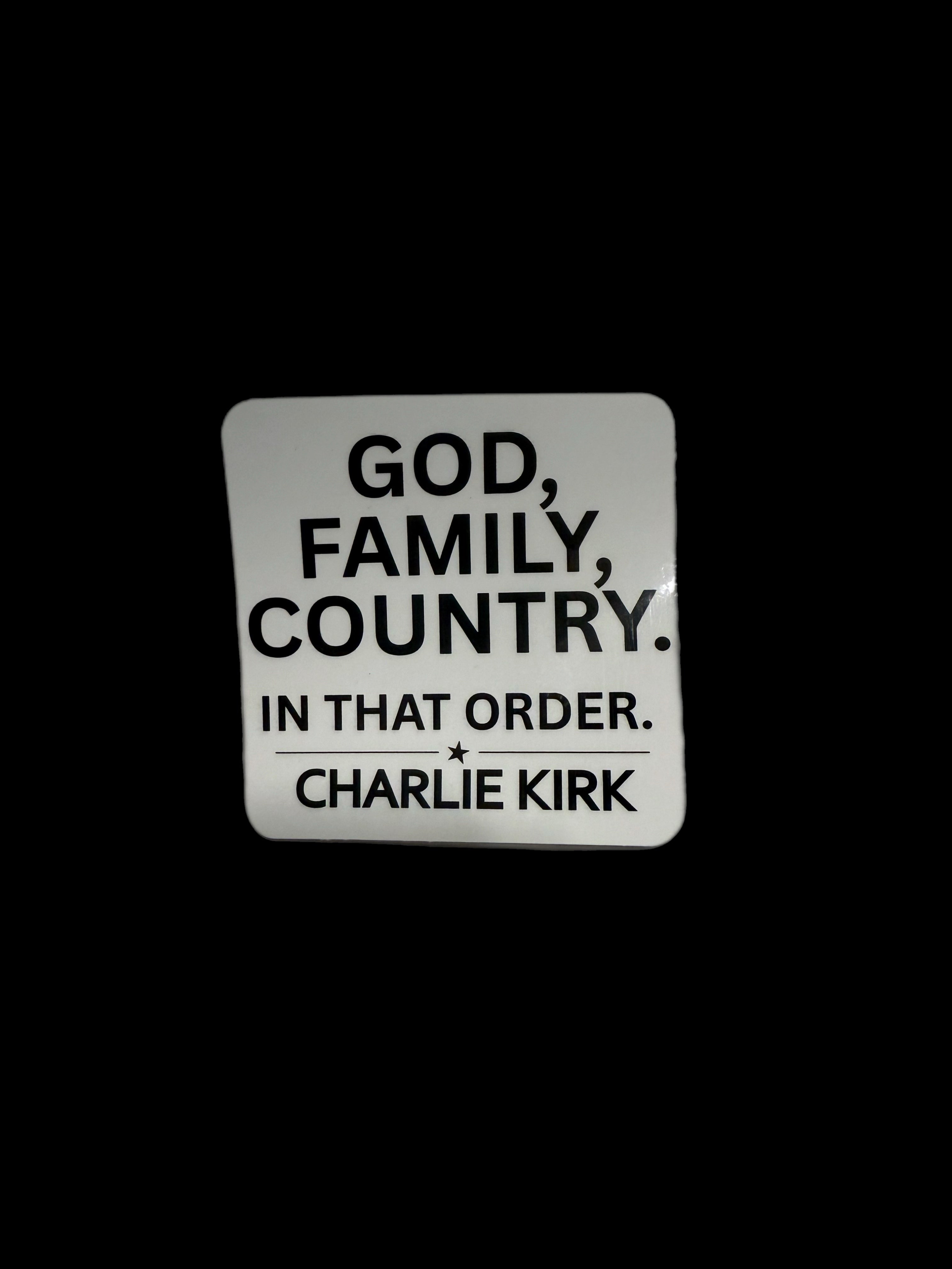 God, Family, Country Sticker