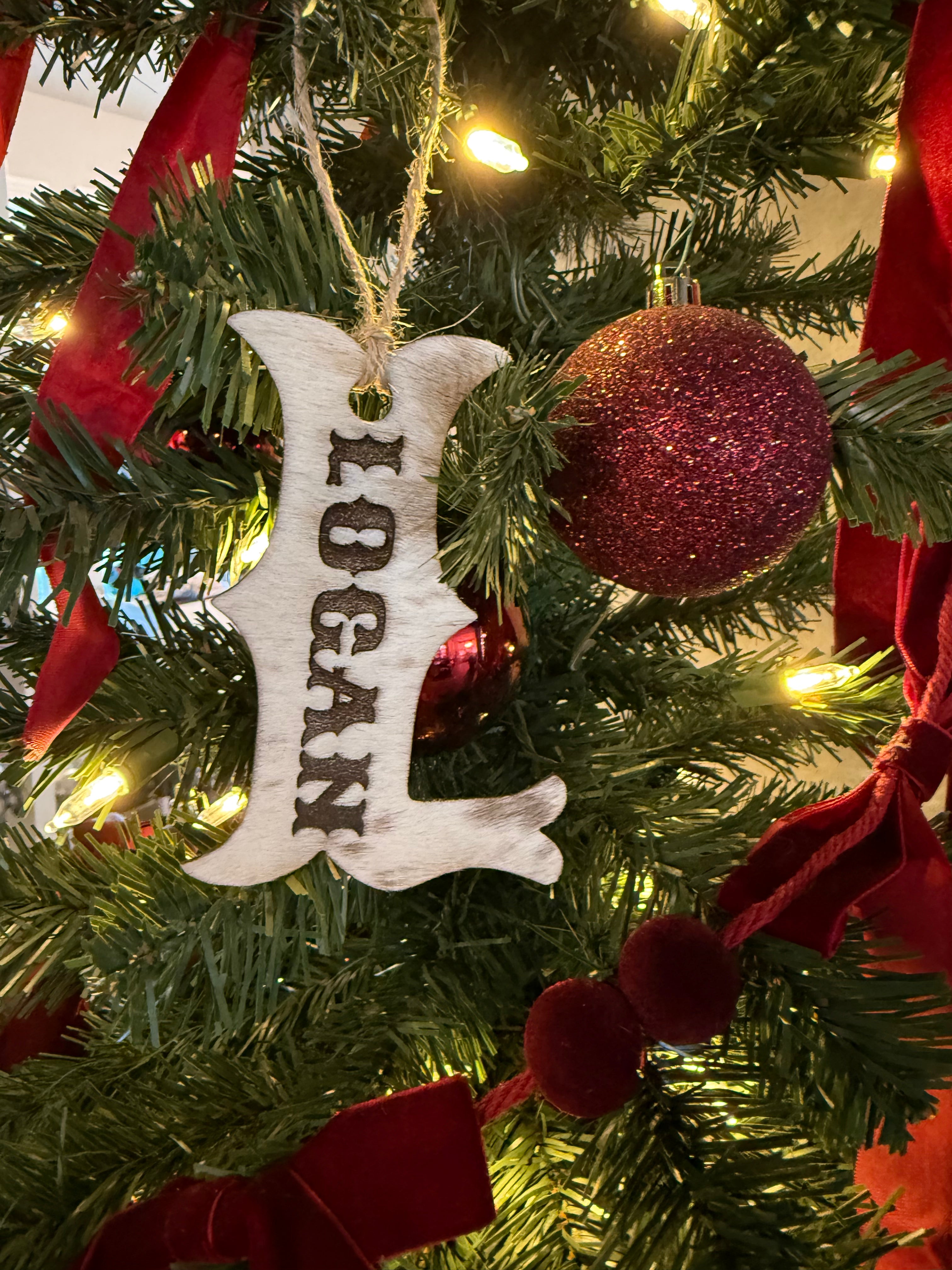 Hair-on-Hide Personalized Ornament